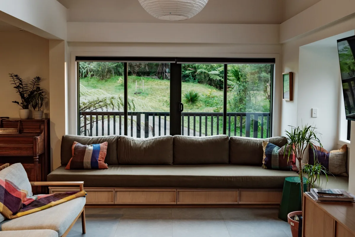The window seat, looking onto the bush